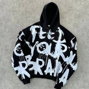 Alta calidad Hip Hop 350GSM Heavyweight 100% CottonOversized Hoodies - Product Image 1