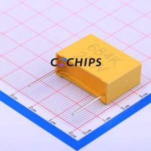 ตัวเก็บประจุฟิล์มโพลีโพรพิลีน (CBB) รุ่น MPP684K0250D261910B2315 แบบ Through hole (THT), ระยะขา P=22.5 มม. ความจุ 680nF ค่าความคลาดเคลื่อน 10% แรงดัน 250V - Product Image 1