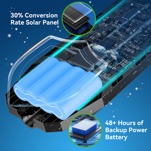 Lampe solaire LED commerciale pour éclairage public, haute luminosité, détecteur de mouvement, IP65, du crépuscule à l'aube, garantie 3 ans, stock américain, lampadaire - Product Image 2