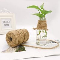 Ficelle en jute torsadée naturelle de 2 mm et 3 mm, en chanvre, sisal, manille, vert, brun, pour plantes de tomates, en bobine