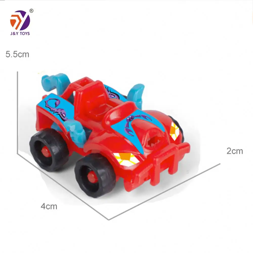 थोक सस्ते मिनी मॉडल कार खिलौना diy इकट्ठा छोटे कार रंगीन प्लास्टिक गुलेल कार