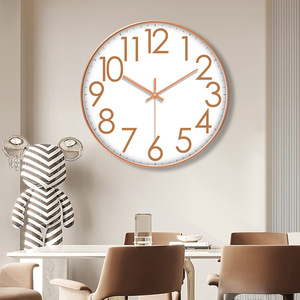 Horloge <span class=keywords><strong>murale</strong></span> silencieuse à balayage secondes pour salon horloge suspendue créative sans poinçon Design décoratif simple horloge <span class=keywords><strong>murale</strong></span> Internet - Product Image 3