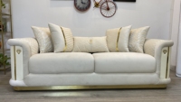 Ensemble de canapés modulaires en tissu moderne, rembourrage en éponge, écologique, durable, pieds carrés en plastique, accoudoirs droits, salon