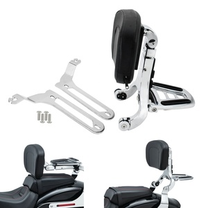 HCMOTORKU Motorrad Verstellbare Mehrzweck-Fahrer- und Beifahrer-Rückenlehne Schwarz Passend für Softail Fat Bob FXFB <span class=keywords><strong>FXFBS</strong></span> 2018-2020 - Product Image 5
