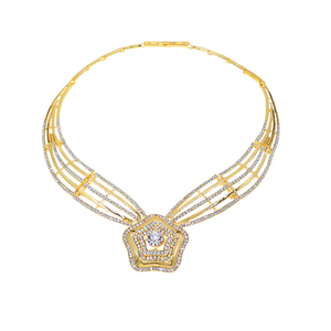 ZhuerruiNew Ensemble de bijoux plaqué or 24K avec étoiles en <span class=keywords><strong>diamant</strong></span> Personnalité unique Vitalité Demoiselles <span class=keywords><strong>d</strong></span>'honneur Accompagnées Main GiftHA240507 - Product Image 6