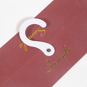 Display Hook Plastic Hanger Supplier Custom Gold Stamping <strong>Texture</strong> <strong>Paper</strong> Hanger for Fabric With Plastic Hook - Product Image 5