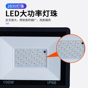 Projecteur LED 300W IP65 6000K Lumière du jour Corps en plastique Montage mural Utilisation extérieure Jardin Haute luminosité Puce COB Certifié CE Télécommande - Product Image 2