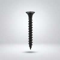 Vis à cloison sèche à tête trompette phosphatée noire, pointe acérée, filetage grossier pour fixation sur montants métalliques