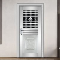 Portail Principal en Acier Inoxydable Personnalisé avec Gravure du Caractère Fu pour Maison Individuelle OEM ODM