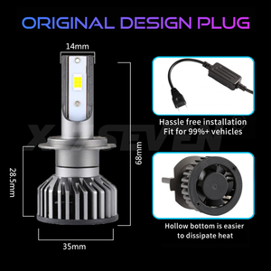 X-7SEVEN Offre Spéciale F2 6500K H7 choisissent les kits menés par phare de la poutre 75w 7500LM pour les véhicules à moteur universels - Product Image 6