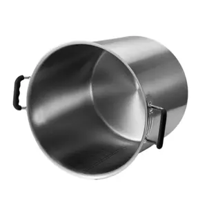 Kitchens elegant 304 stainless steel industrial stock pot with lid cooking metal kitchen buffet large soup pot