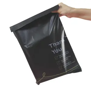 环保黑色可堆肥邮递袋玉米淀粉可生物降解邮递快递袋