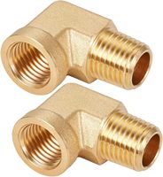 Raccord de tuyau en laiton 1/4\" NPT mâle vers femelle, coude forgé, avec plage de température de -65 à +200 pour utilisation en camion et automobile