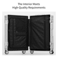 Valise rigide en alliage d'aluminium pleine alliage, durable, avec serrure TSA, roues pivotantes silencieuses à 360°, pour voyages d'affaires, bagage à main