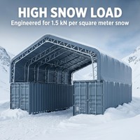 Structure de tente d'entrepôt en acier galvanisé pour équipement de protection contre les intempéries, abri et conteneur de stockage en tissu