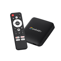 H96Max Amlogic S905 Android 14.0 2GB Quad Core TV Box Colokan AS 4K Pemutar Jaringan WiFi Dual-Band dengan Remote Kontrol Suara