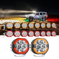 Barra de luz de trabajo Led para coche de 12-24V, foco de inundación, luces Led todoterreno, haz auxiliar, blanco y ámbar