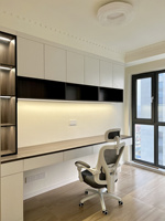 JINGSHUN Bureau moderne pour la maison, bibliothèque murale, étagères flottantes à 6 niveaux, bois écologique, rangement, meubles sur mesure, CAO gratuit