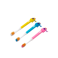 Nouvelle conception, brosse à dents pour enfants à poignée en PP, motif animal mignon, éléphant, poils doux, pour usage domestique