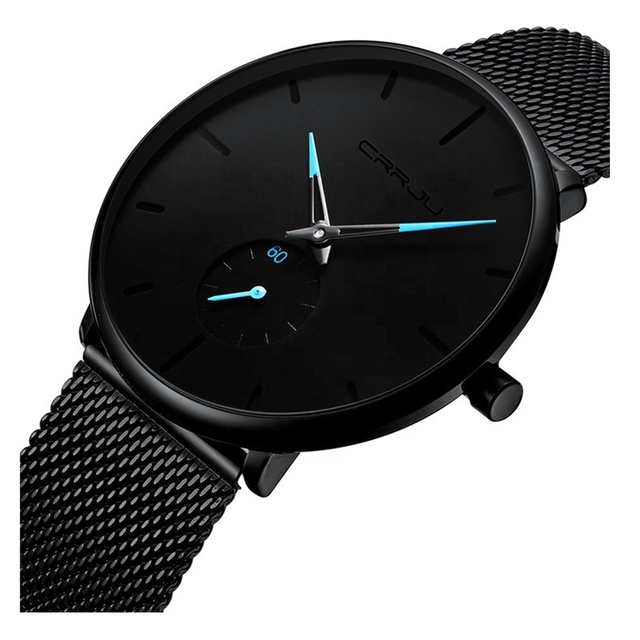 Simple Design Fashion Watches Waterproof Crrju 2150  Casual Design Men's Watch  Cool Sport Watches for Teenagers