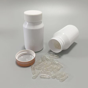 Yüksek kaliteli 100ml beyaz yuvarlak eğimli omuz PET plastik ilaç şişesi ilaç vitamini Tablet ambalaj için - Product Image 4