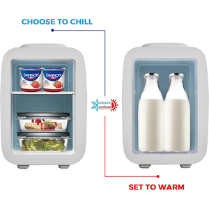 Tủ lạnh mini 4 lít Điện mát và ấm hơn AC / DC Tủ lạnh di động Tủ lạnh nhỏ Tủ lạnh di động - Product Image 2