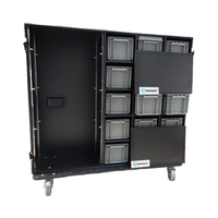 Valise de transport mobile KKMARK en aluminium avec tiroirs Euro et table de travail pour événements sportifs et tournées de concerts