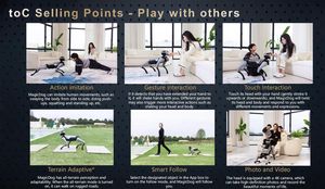 Robot Anjing Bionik AI, Mainan Interaktif Pemrograman Pengembangan Sekunder, Aplikasi Kontrol Jarak Jauh, Robot Pendamping Pintar Berkaki 4 yang Menyenangkan - Product Image 5