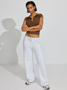T-shirt court à manches courtes rayé pour femmes en gros avec fermeture éclair, logo personnalisé, <span class=keywords><strong>crop</strong></span> <span class=keywords><strong>top</strong></span> sexy, <span class=keywords><strong>crop</strong></span> <span class=keywords><strong>top</strong></span> élastique pour femmes - Product Image 6