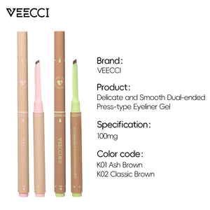 VEECCI Delineador de Ojos en Gel de Doble Punta, Delicado y Suave, con Sistema de Bloqueo, Diseño de Doble Punta, Color Uniforme - Product Image 3