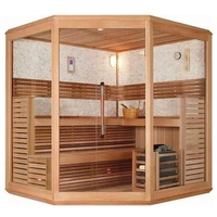 Sauna infrarouge électrique d'intérieur avec structure en bois massif de pruche, design écologique, alimentation 220V