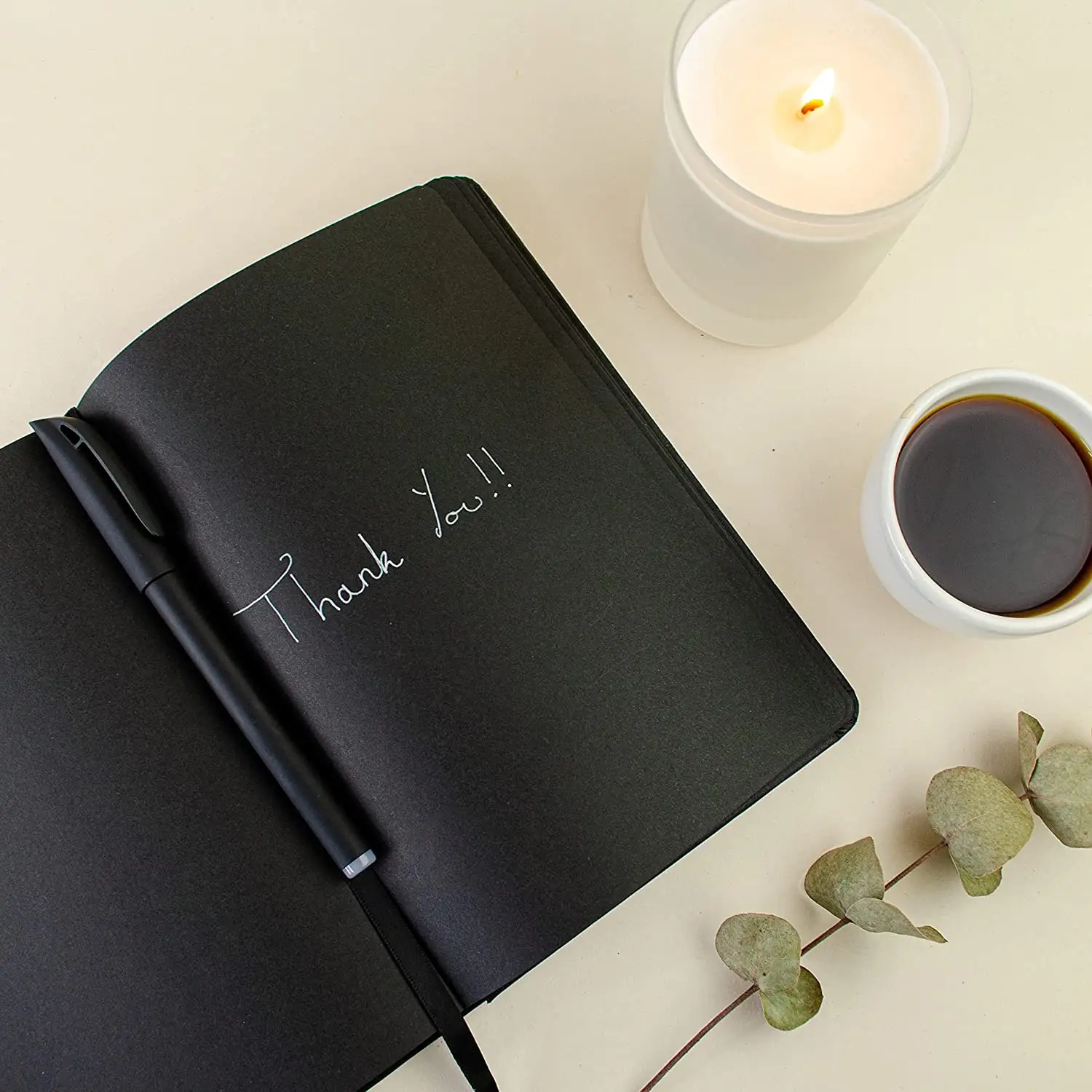 Nouvel article cahiers de Journal en papier noir avec ensemble cadeau de stylo pour dessin peinture enregistrement de calendrier de travail