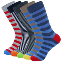 5 paires de chaussettes pour hommes en coton géométrique respirantes jetables grande taille 42-48 pour l'automne