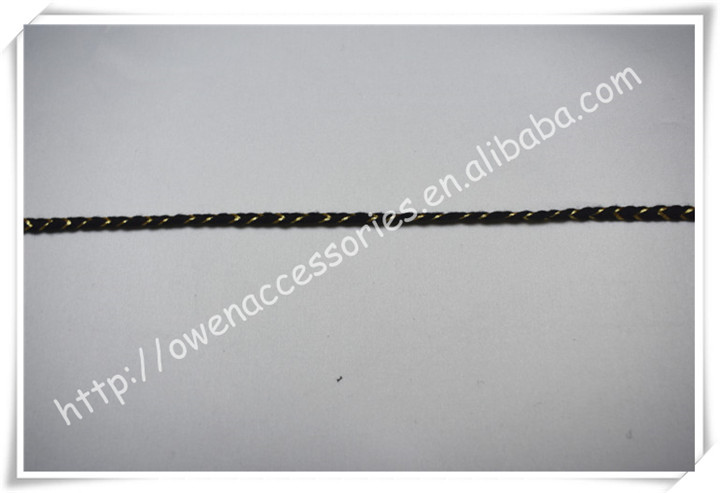 Échantillon gratuit Conception Personnalisée 0.5 cm Or Tresse Garniture pour Vêtements