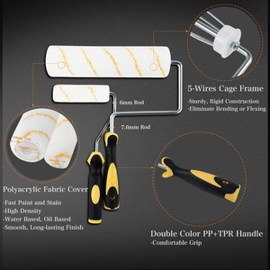 3 Zoll Pinsel Holzgriff Mal werkzeuge Farb <span class=keywords><strong>roller</strong></span> Wandmal werkzeuge - Product Image 4