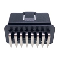 AOTAI - Conector OBD2 OBDII de 16 Pines para Automóvil, Color Negro, 12V 24V, Lector de Códigos para Automóviles