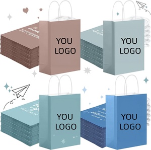 Bolsas de Regalo de Papel Kraft Pequeñas Reciclables al por Mayor con Recubrimiento UV para Cosméticos, Mascarillas Faciales, Velas, Té, Regalos para Mamá y Novia - Product Image 1