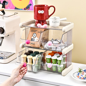 Tea Bag Storage Box 3 Floors Large Capacity Coffee Pod Organizer Desktop Rack - Product Image 4