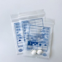 Sacs Ziplock en LDPE imprimés sur mesure, sacs en plastique auto-scellants pour médicaments avec zone d'écriture, pour l'emballage de comprimés en pharmacie et à l'hôpital
