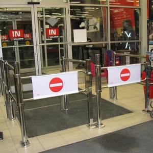 Hướng dẫn sử dụng siêu thị một chiều lối vào an ninh Swing turnstiles tự động cho người đi bộ accessturnstile cổng - Product Image 5