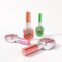 Flacon vide de vernis à ongles de 15 ml, à bouchon arrondi, pour cosmétiques, gel UV, emballage en verre