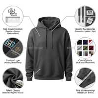 Sweat à capuche personnalisé 500-600 g/m² de haute qualité, délavé à l'acide, hiver, coupe oversize, épais, imprimé, pour hommes, fabricant de vêtements de club