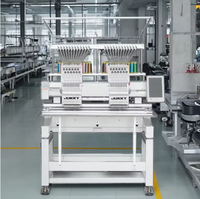 JUKKY 1202 Double têtes 12 aiguilles Machine à broder automatique informatisée grande zone de broderie 500x400mm
