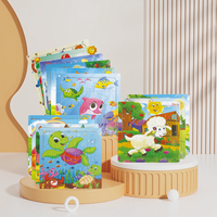 Rompecabezas de Madera Personalizados al por Mayor, 20 Piezas, Animales, Vehículos, Vida Marina, Juguetes Educativos de Aprendizaje Cognitivo para Preescolar
