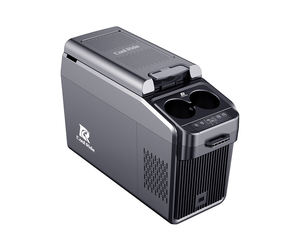 Refrigerador de coche con compresor de refrigeración, 12V 24V, con correa vertical para el hombro y reposabrazos. - Product Image 4