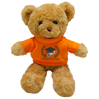 Ours en peluche personnalisé avec logo imprimé, ours en peluche portant des vêtements, cadeau promotionnel, vente en gros d'usine, coton PP, maille