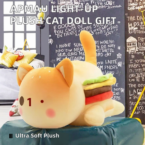 APMAU Orsacchiotto Luminoso Peluche Gatto Antistress Lavabile Super Morbido Regalo di Compleanno Accessorio con Etichetta Logo - Product Image 2