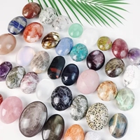Haute qualité poli à la main divers matériaux pierres précieuses Quartz Rose obsidienne Chakra cristaux pierre de palmier