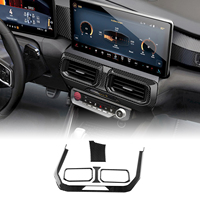 Accessoires de garniture intérieure pour panneau de commande central de climatisation de voiture en fibre de carbone véritable souple, conduite à gauche et à droite, pour Ford Mustang GT 2024-2025