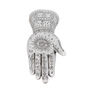 Statuetta in resina a forma di mano con simboli artistici, decorazione per casa, ufficio, bagno, soggiorno, espositore da scaffale - Product Image 6